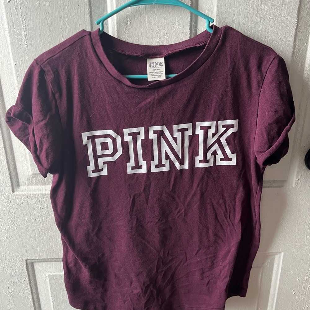 PINK Victoria's Secret Plum Graphic Tee